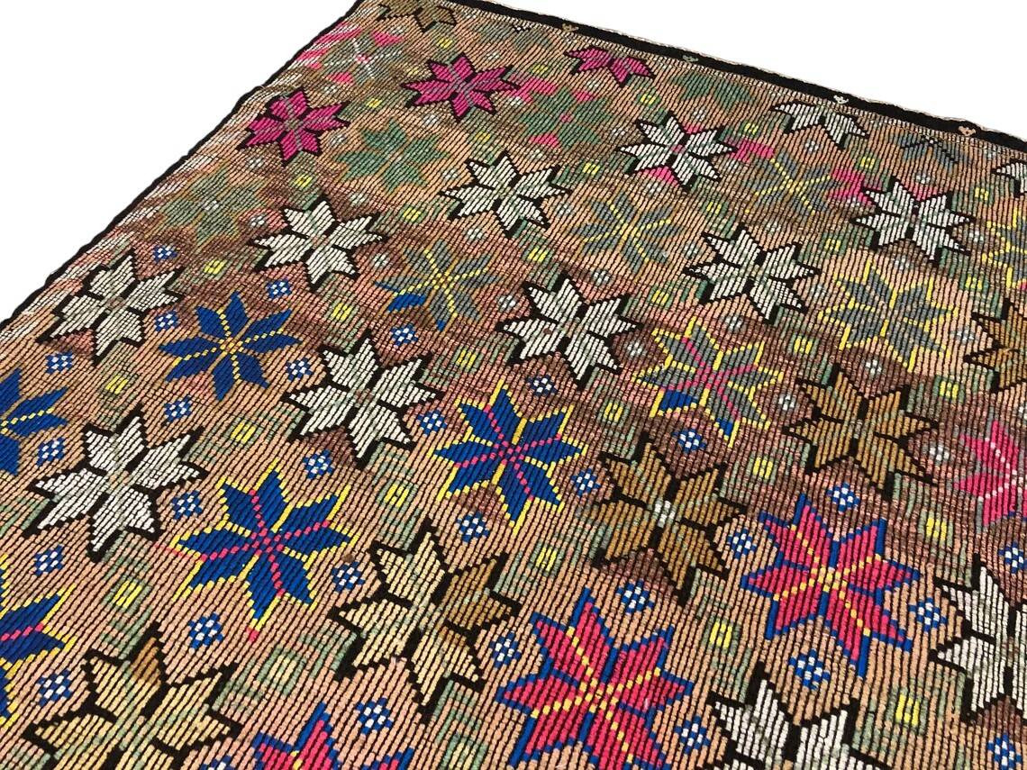 Oushak Decorative Wool Kilim Rug