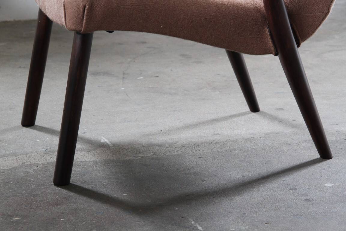 Vintage mid-century lounge chair Danish style of Arctander or Henry Schubell
