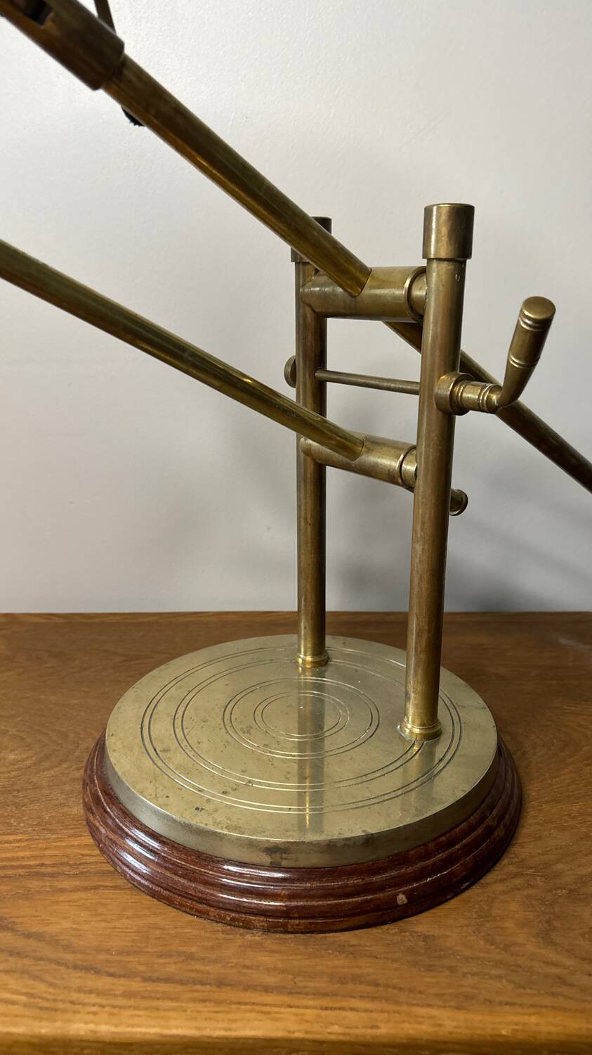 Adjustable brass desk lamp 1940s France