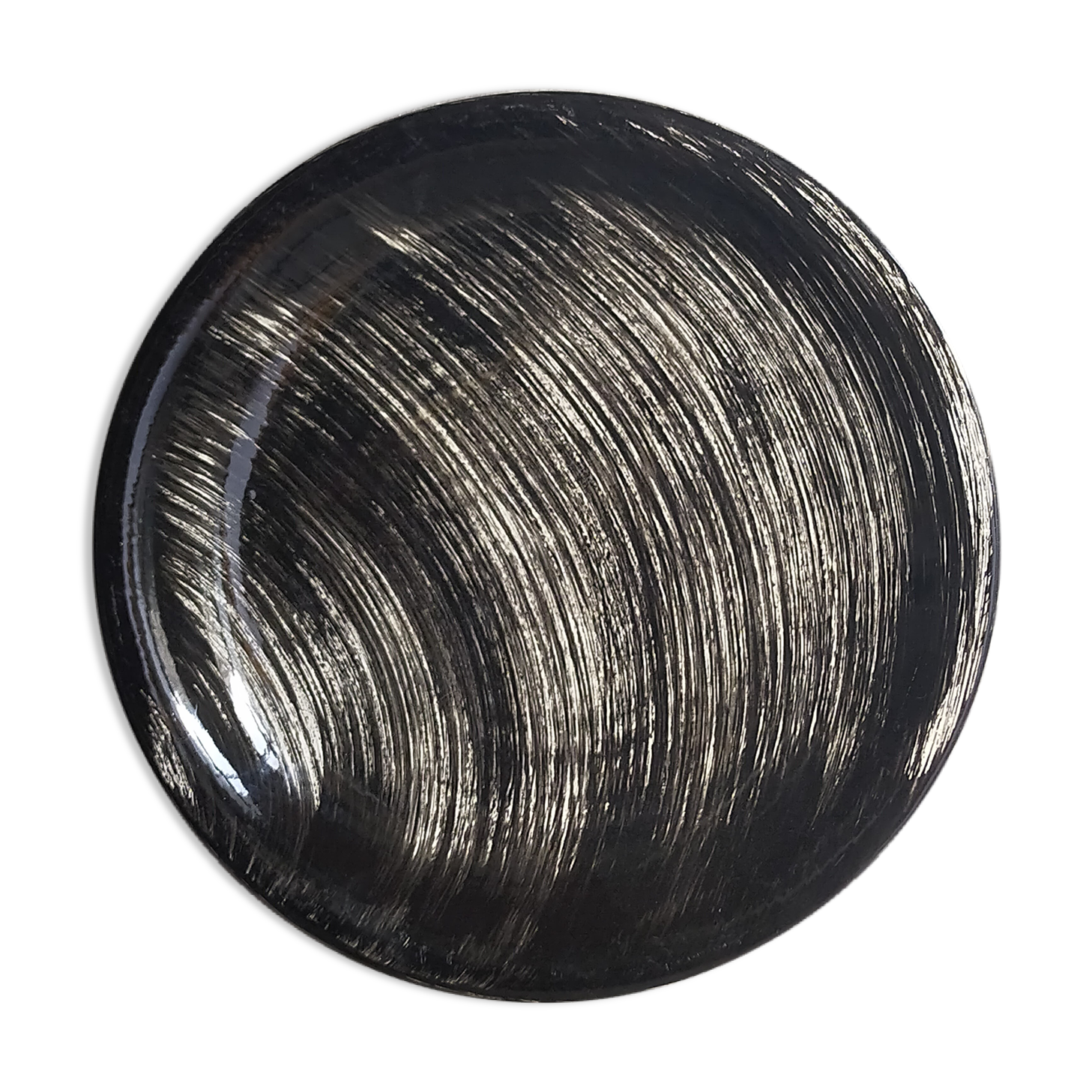 Ceramic round serving dish of the Salins 50s, service "Golf-Juan"