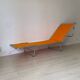 Orange and metal deckchair 1970