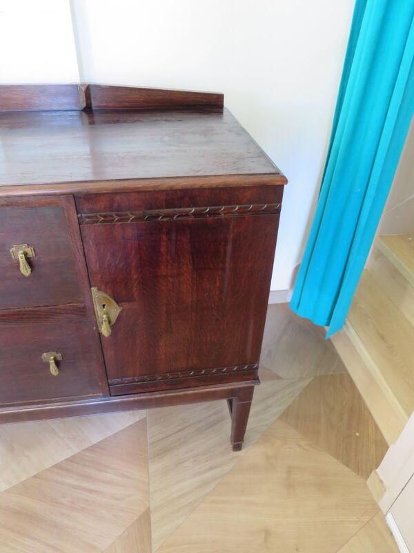 Ancien-Enfilade-Buffet-Vaisselier–2 portes latérales et 2 tiroirs-Années 50