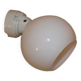 Art Deco bathroom light in opaline and porcelain