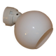 Art Deco bathroom light in opaline and porcelain
