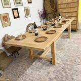 Farmhouse table with central extensions