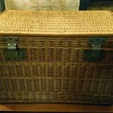 Rattan travel trunk