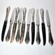 Series of 10 modernist dessert knives in silver metal RENEKA 1950