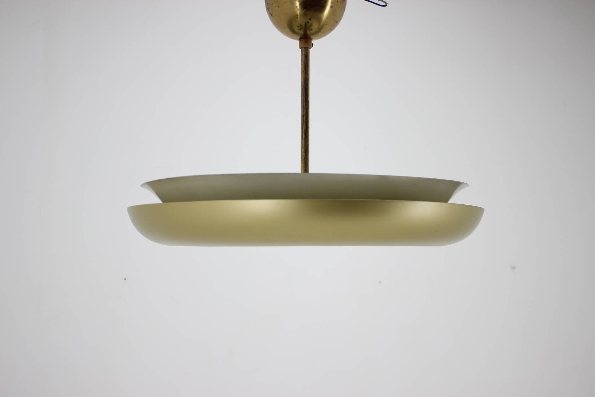 1930s Bauhaus "UFO" Chandelier by Josef Hurka, Czechoslovakia
