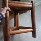 Tabouret en rotin brûlé années 60