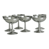 Set of 6 silver-plated ice cream cups Létang Rémy