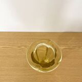 Art Deco vase in thick glass with an inverted rim, 1930s to 1950s.