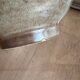 Vintage flower pot in perforated handcrafted stoneware, flattened round shape, p