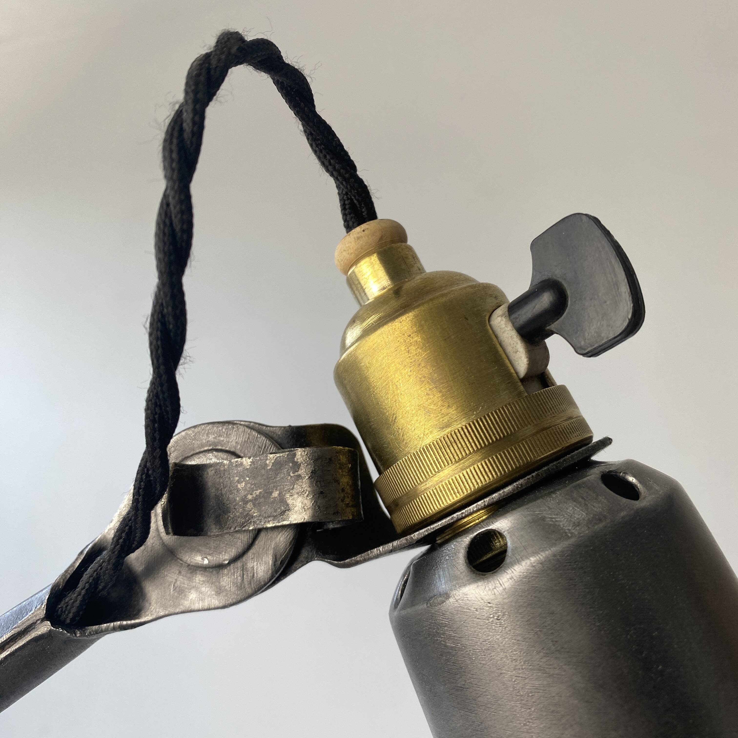 Old industrial wall lamp Gras Ravel No. 202