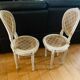 Pair of Louis XVI chairs from the late 19th century with checkerboard caning