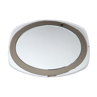 Smoked oval mirror 80x60cm