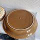 Kiwi slip ceramic pie dish