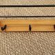 Minimalist wall coat rack wood and iron 60s
