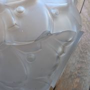 Glass vase "Peonies" signed Sabino
