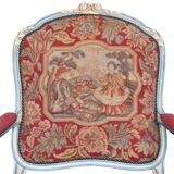 Pair of Louis XV style cabriolet armchairs