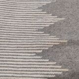 White and gray carpet, handmade Moroccan kilim carpet, blessed urchin striped carpet in pure wool