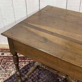 19th-century desk in walnut and oak