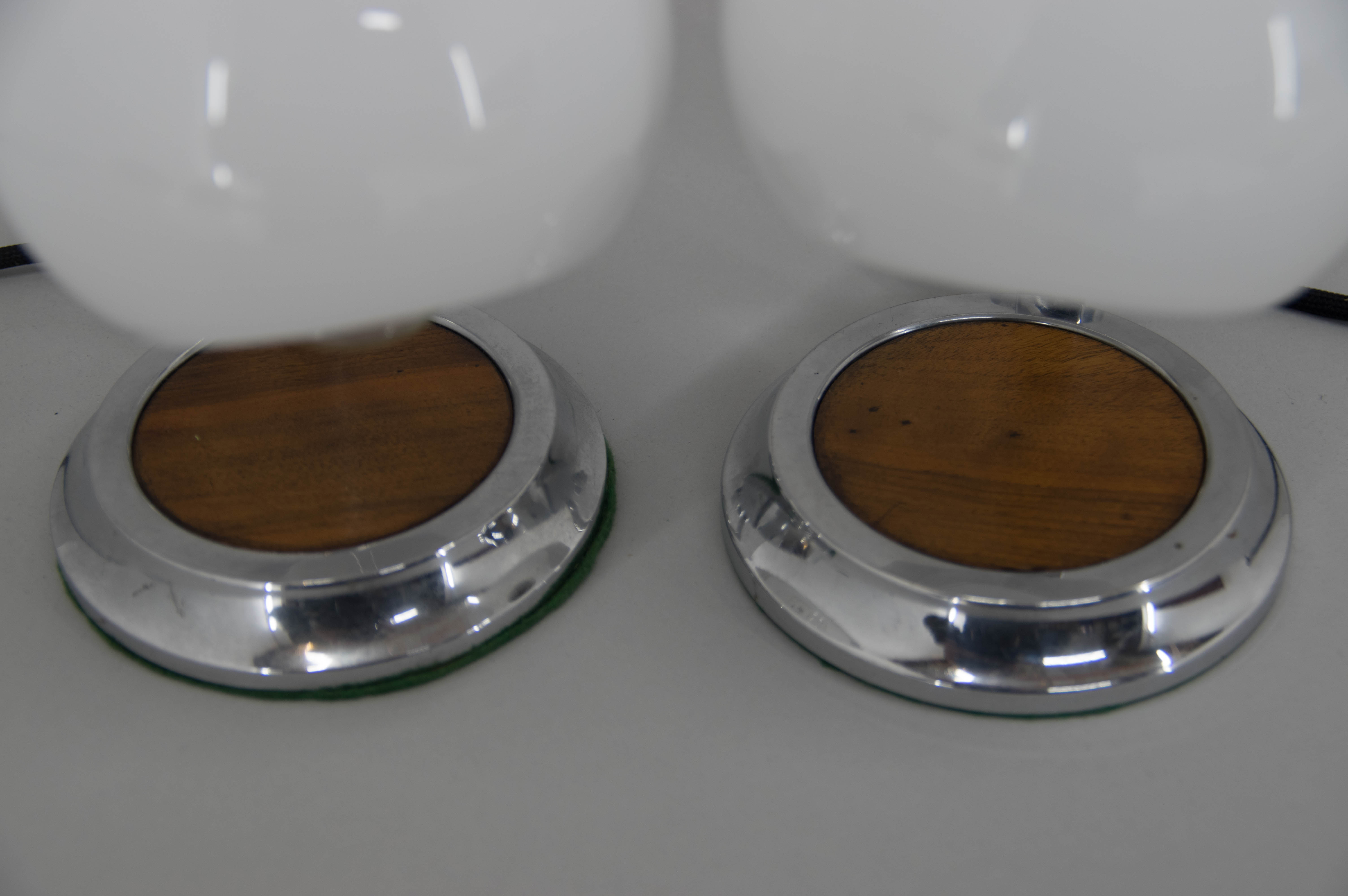 Set of two art deco table lamps, 1930s