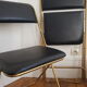 Set of 2 folding chairs in skai and metal