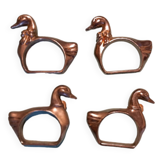 4 napkin ring ducks