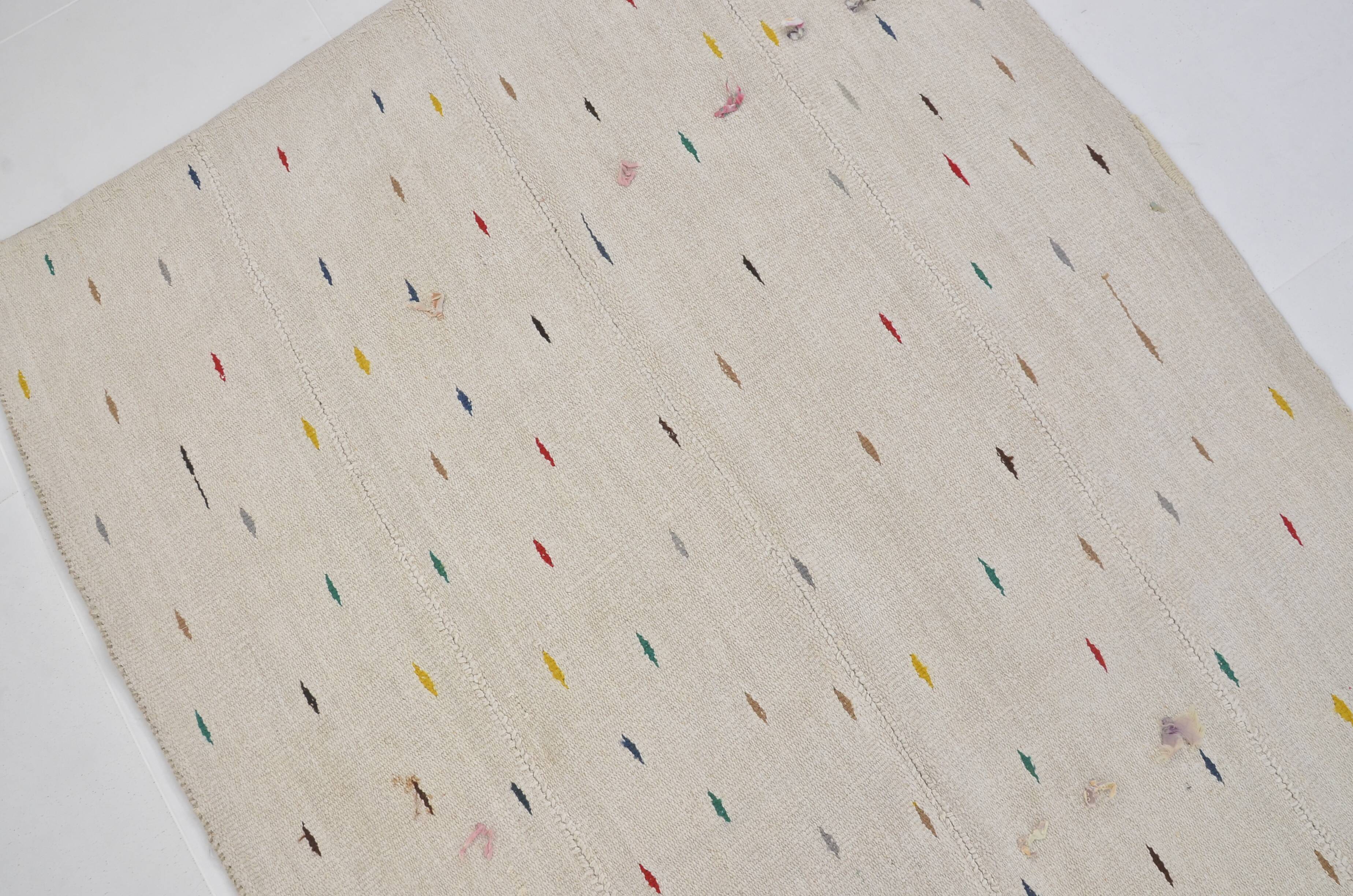 Vintage decorative hemp rug for the home, ref. 3672