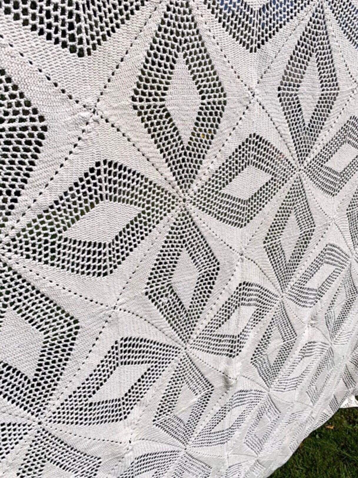 Vintage crochet bedspread