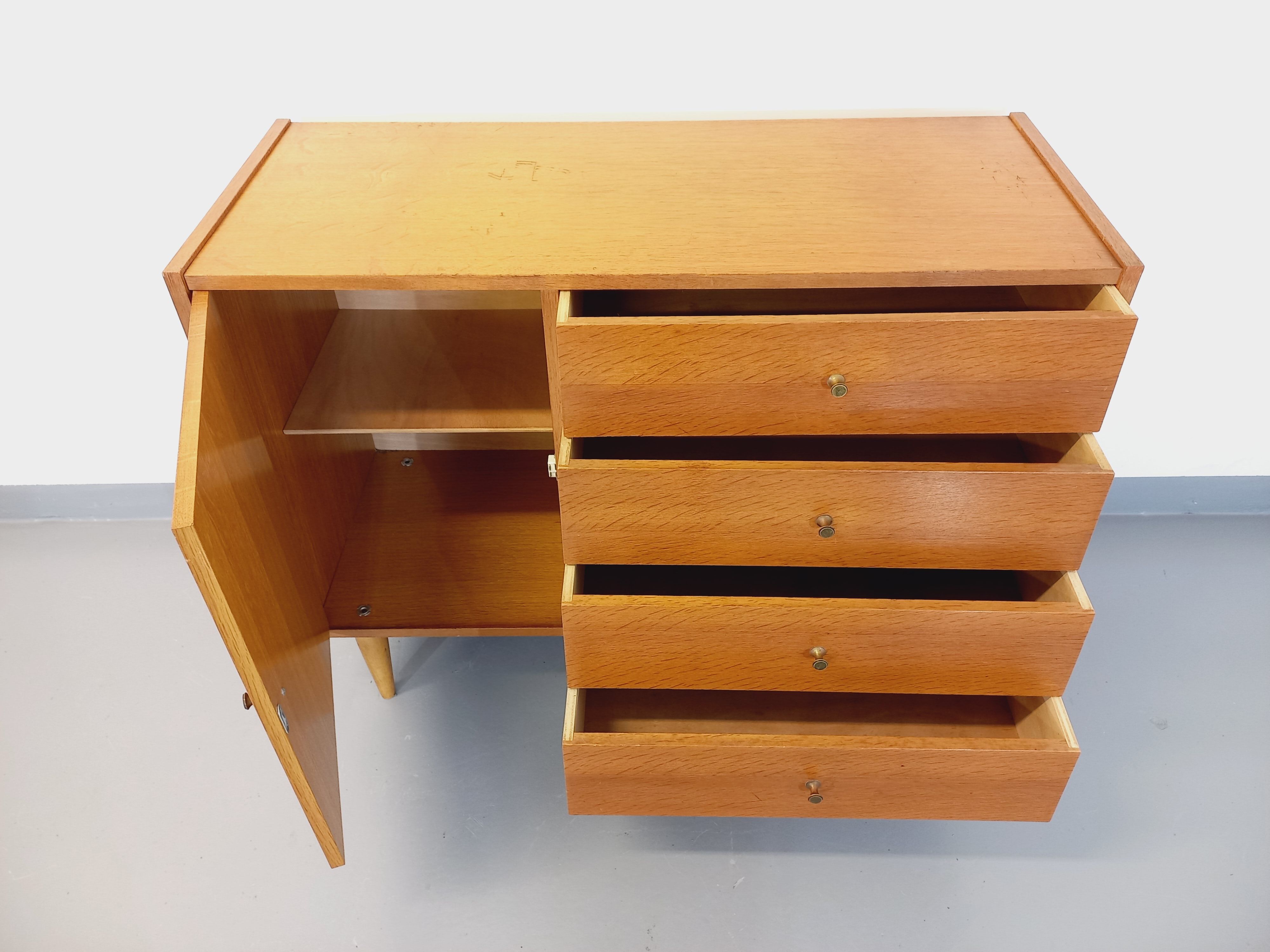 Vintage wooden storage cabinet from the 50s 60s