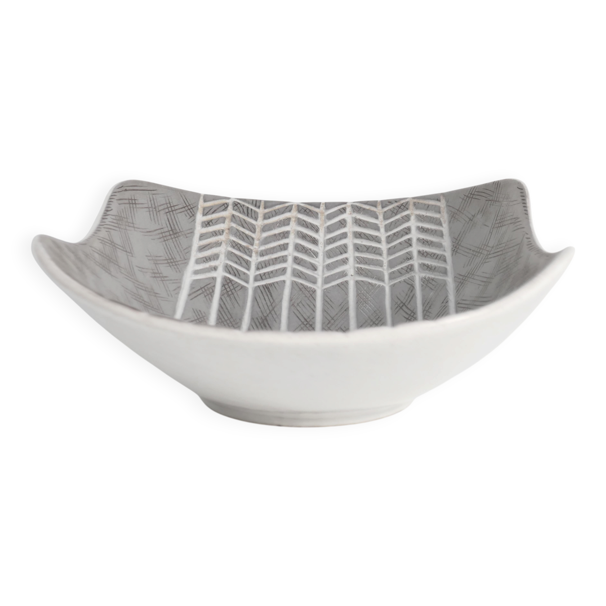Mid-Century Ceramic Bowl "Ax" by Mari Simmulson for Upsala Ekeby, Sweden 1950s