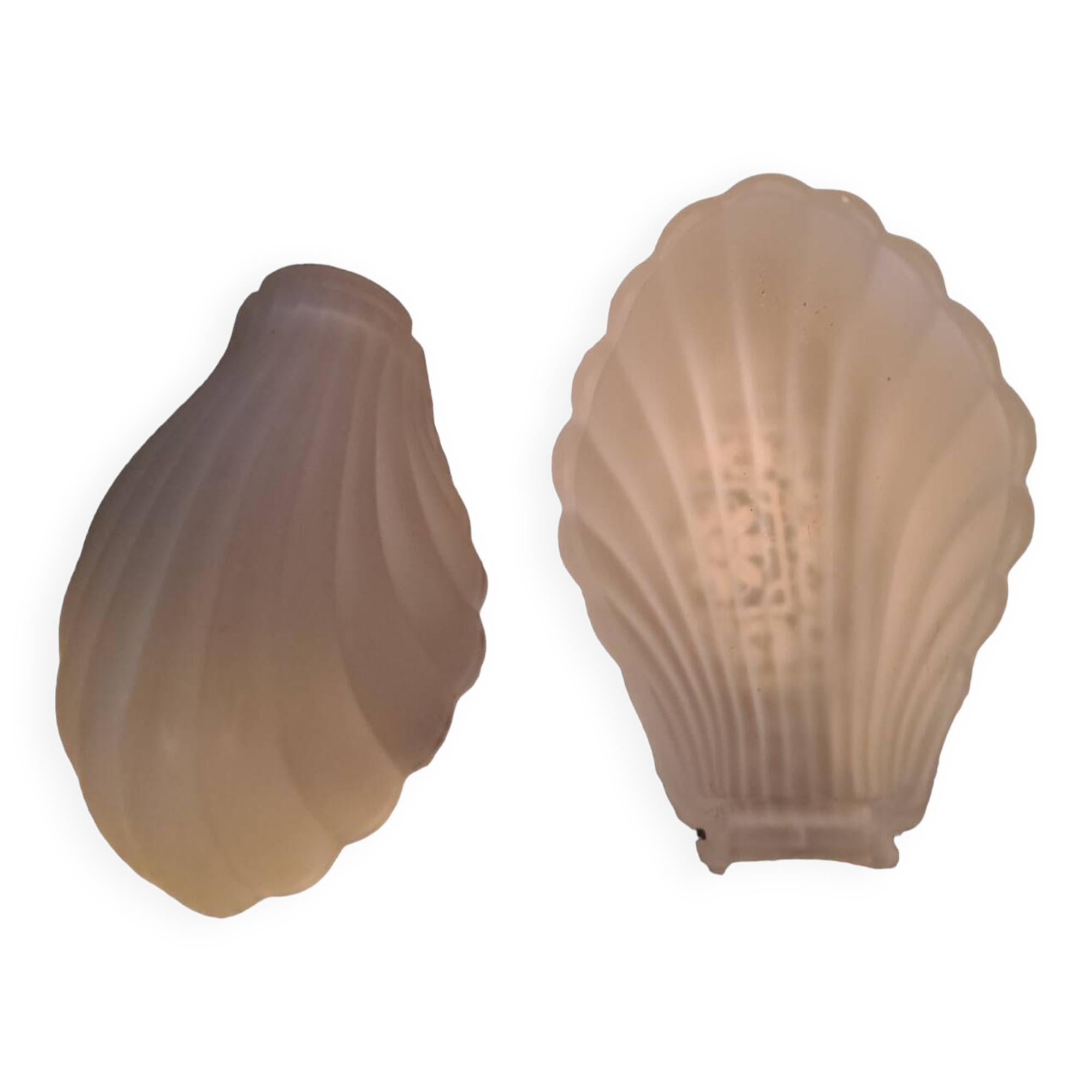 Pair of globe of art deco style wall lights in frosted glass france 1930