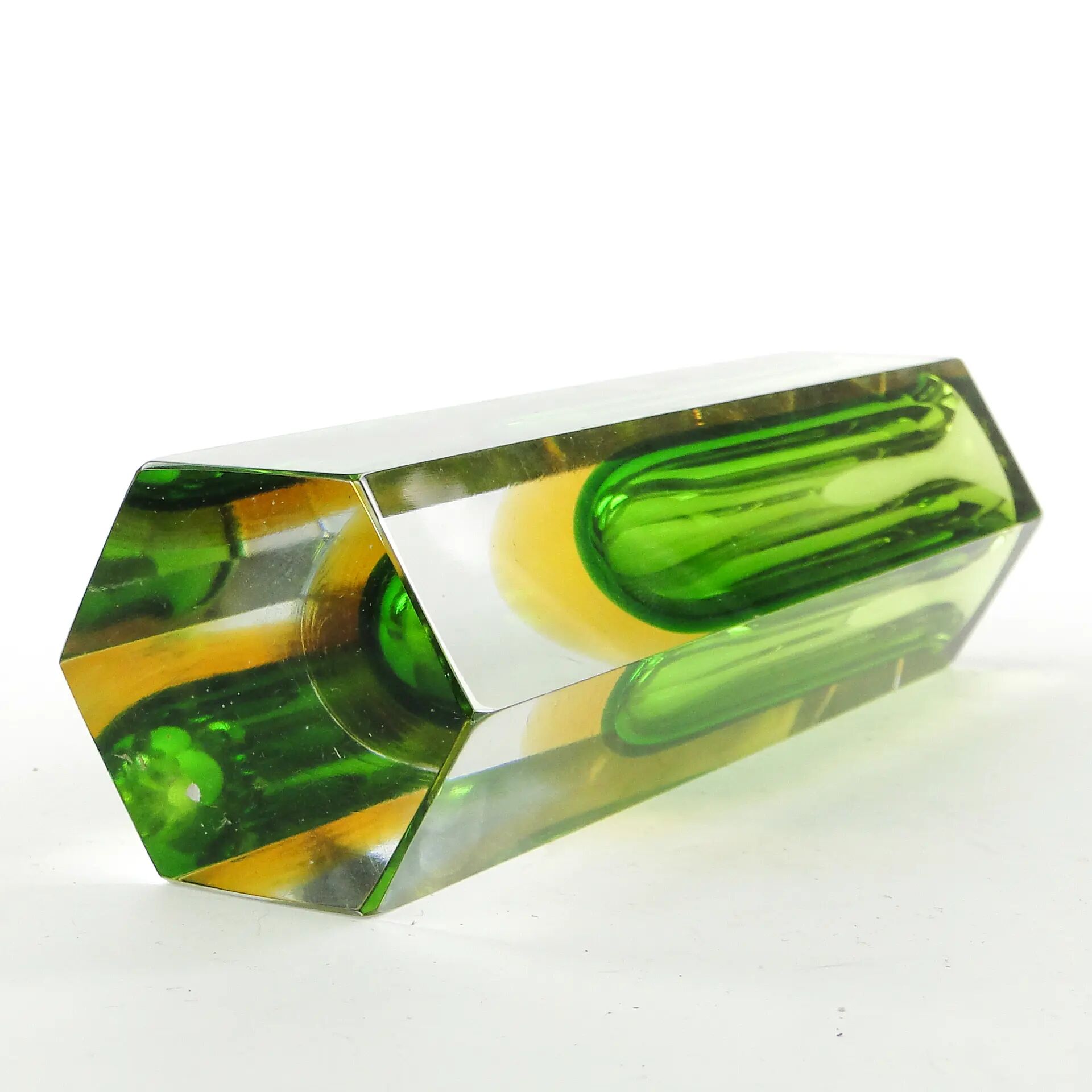 Sommerso vase, Murano glass, designed by F. Poli, Italy, 1950s
