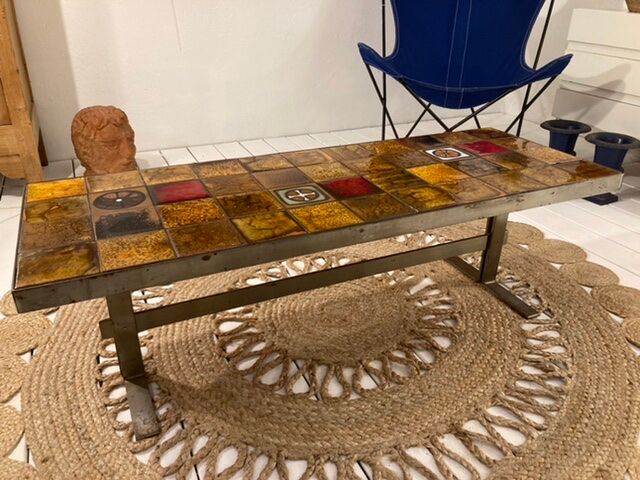 Vallauris 70s ceramic coffee table