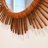 Rattan sun mirror