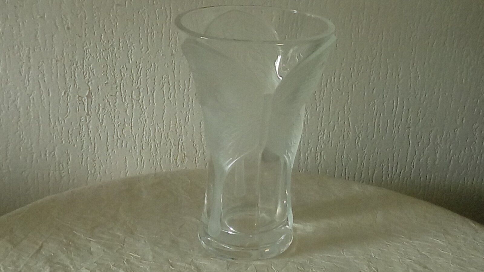 Crystal vase with butterfly decor