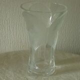 Crystal vase with butterfly decor