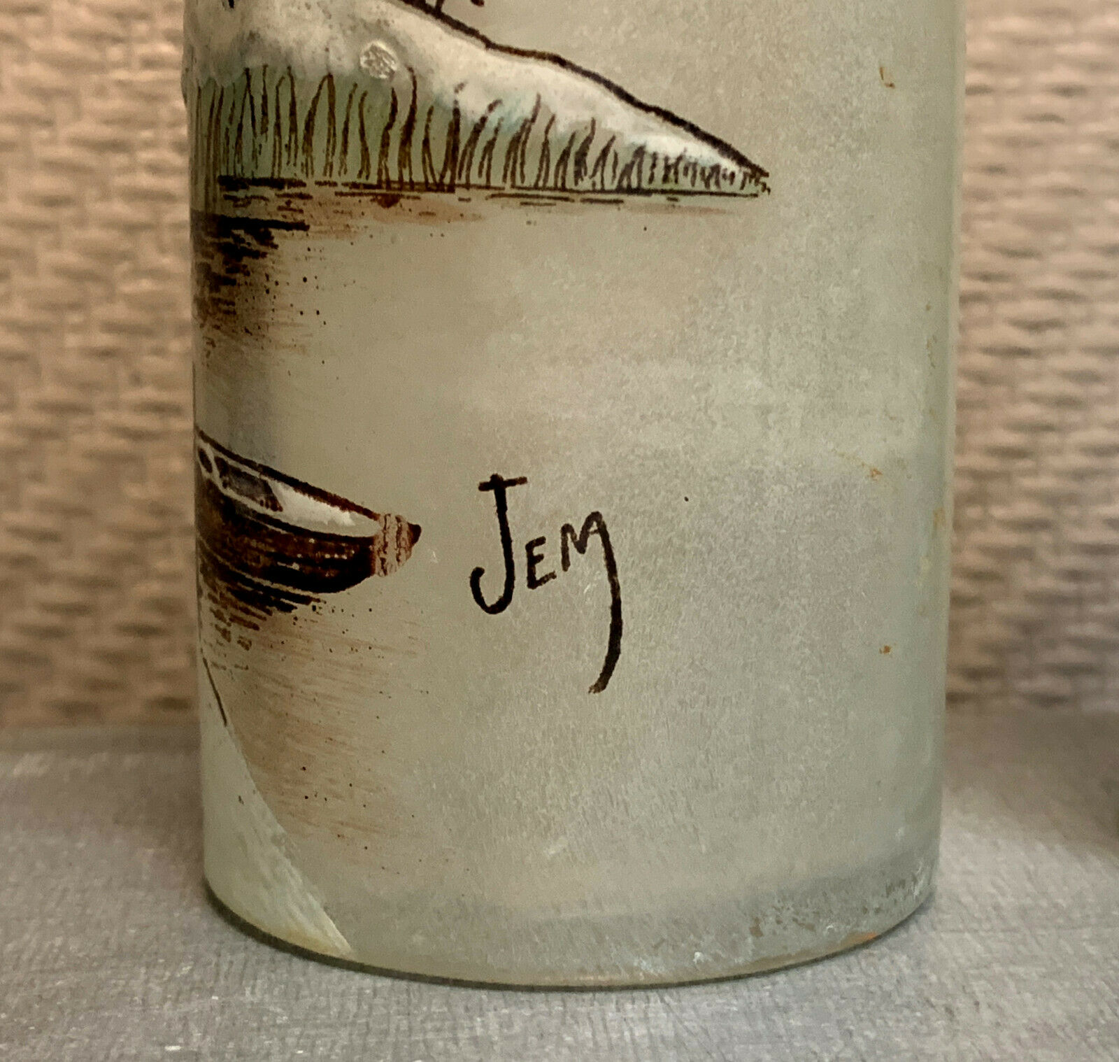 Paire de vases en pâte de verre émaillée JEM élève de Legras  vers 1920