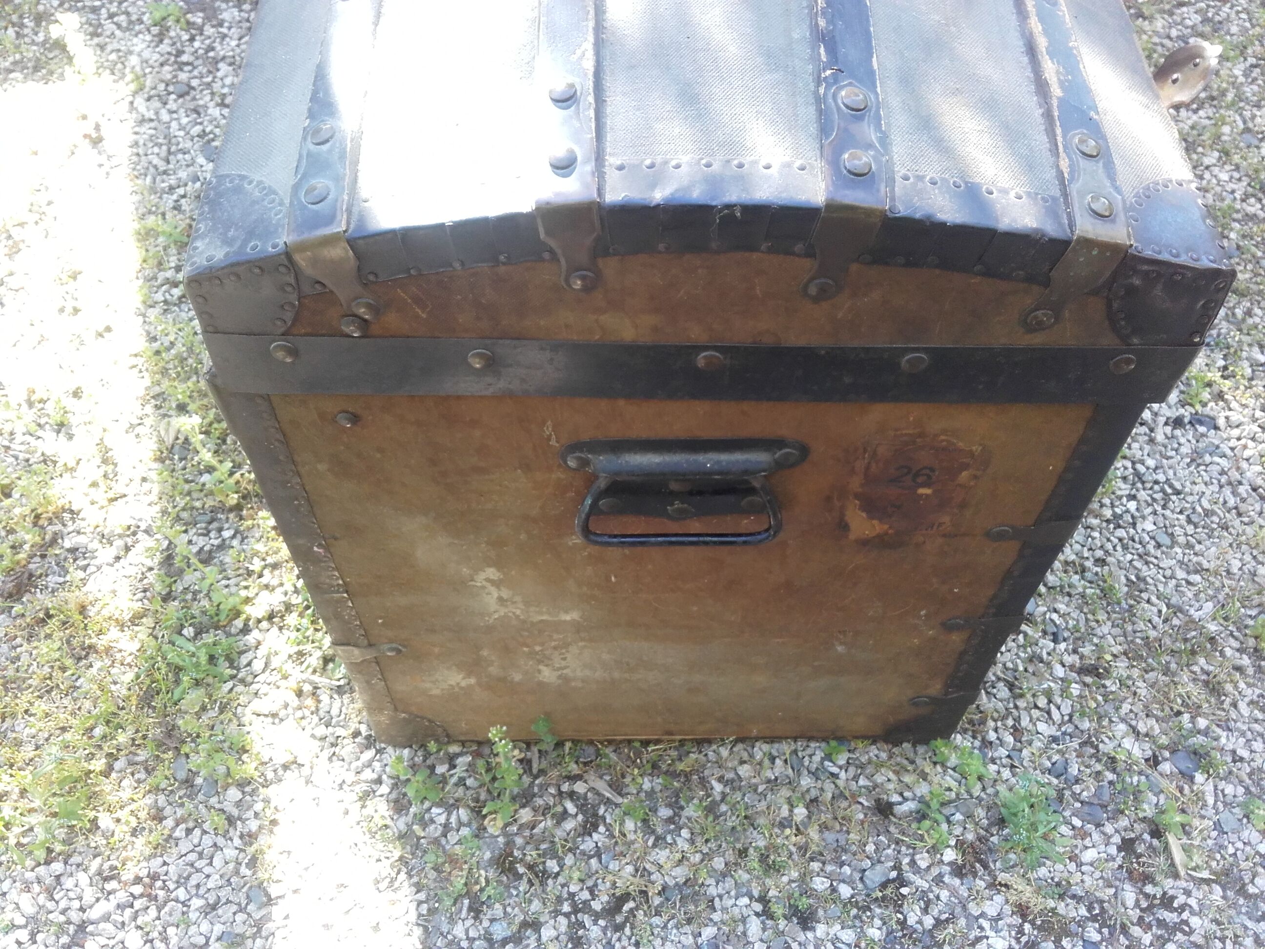 Old travel trunk