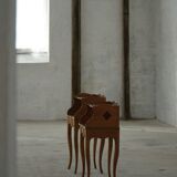 Modern Danish, An Elegant Pair of Walnut Bedside Tables, 1940s