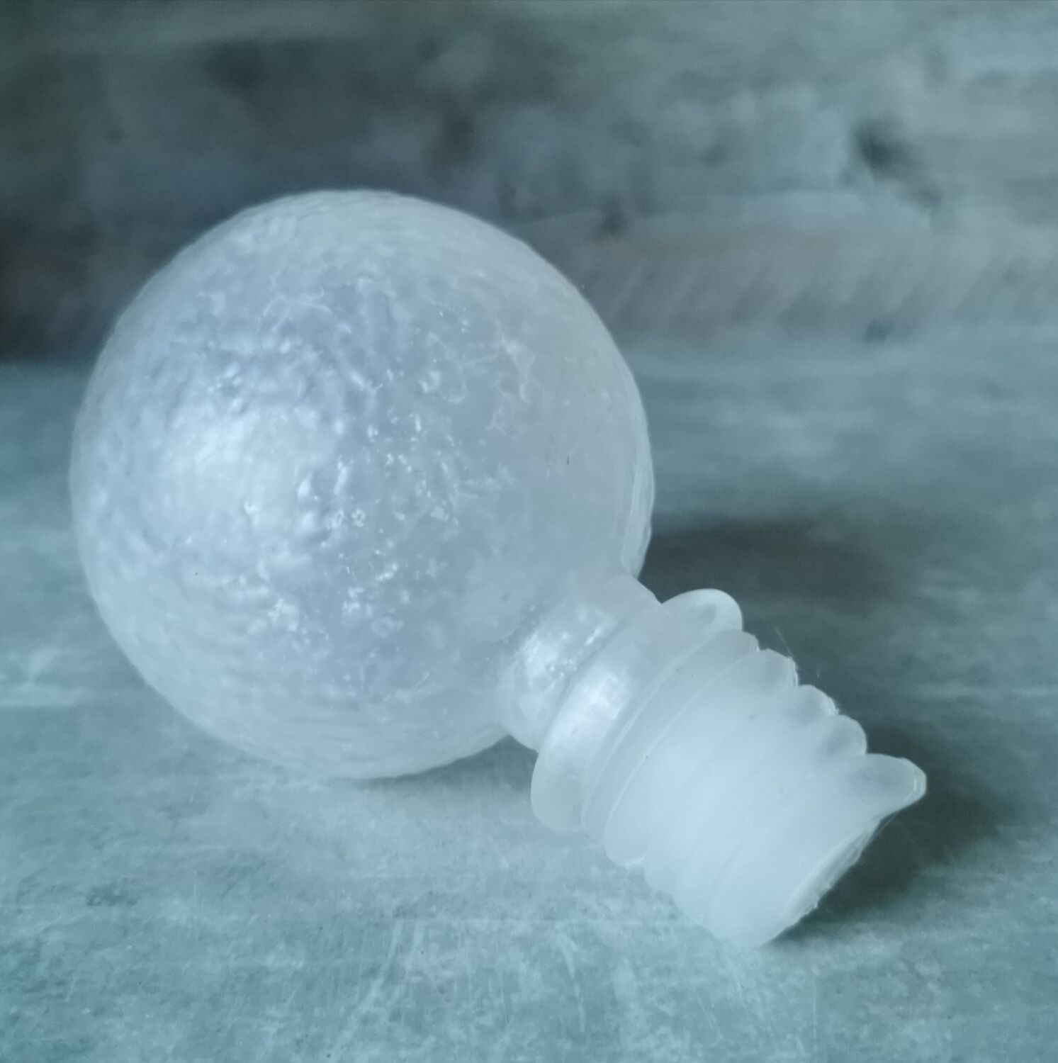 Pressed glass bottle Wayne Husted Stelvia