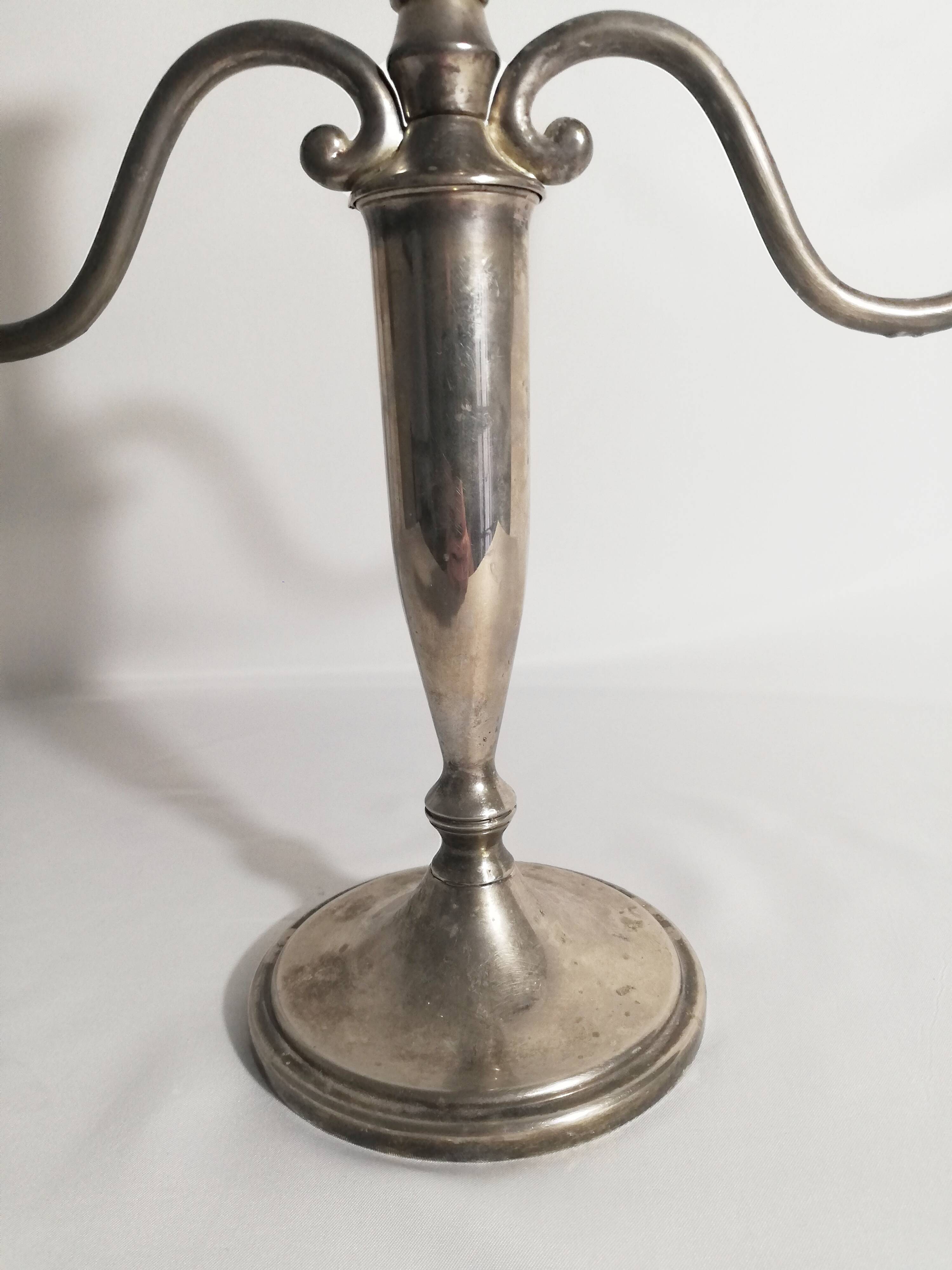 Silver-plated chandelier