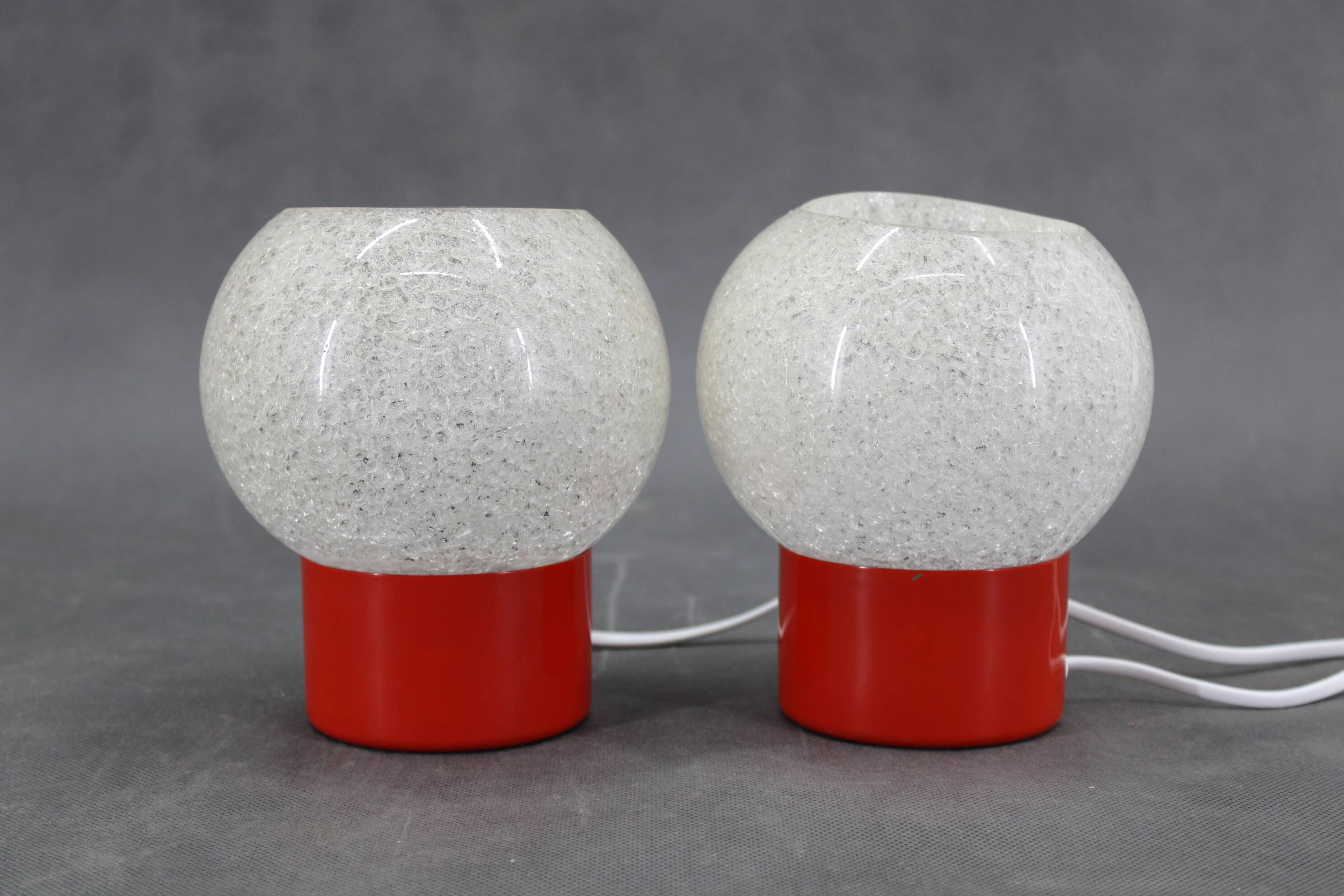 1970s Pair of Nightstands Lamps by Pokrok Zilina, Czechoslovakia