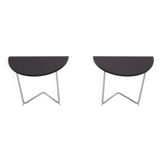 stunning set Bauhaus crescent tables. 1930s Thonet style
