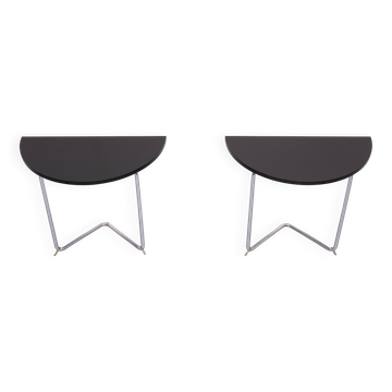 Superbe ensemble de tables en croissant Bauhaus. Années 1930, attribut Thonet