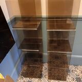 Smoked plexiglass cube shelf