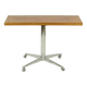 Vintage Coffee Table Side Table Wooden Top Chrome Wheels 90cm