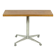 Vintage Coffee Table Side Table Wooden Top Chrome Wheels 90cm