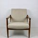 Beige Boucle armchair GFM-64 attributed to Edmund Homa, 1970s